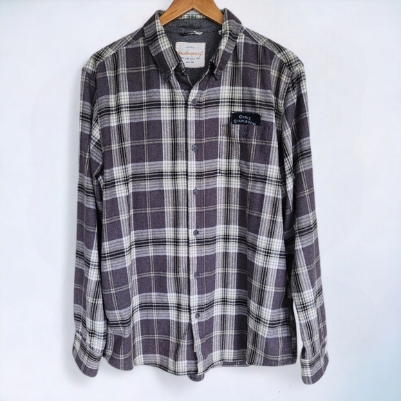 Chris Stapleton | Upcycled Reworked Weatherproof Flannel Mens Large L - Picture 2 of 10